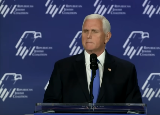 Pence delivering a speech