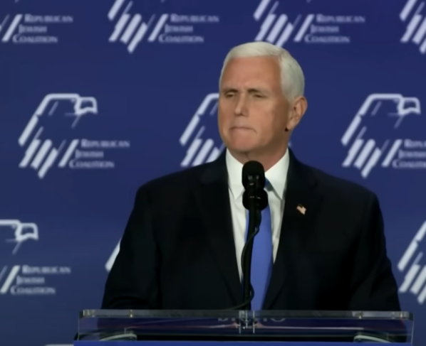 Pence delivering a speech