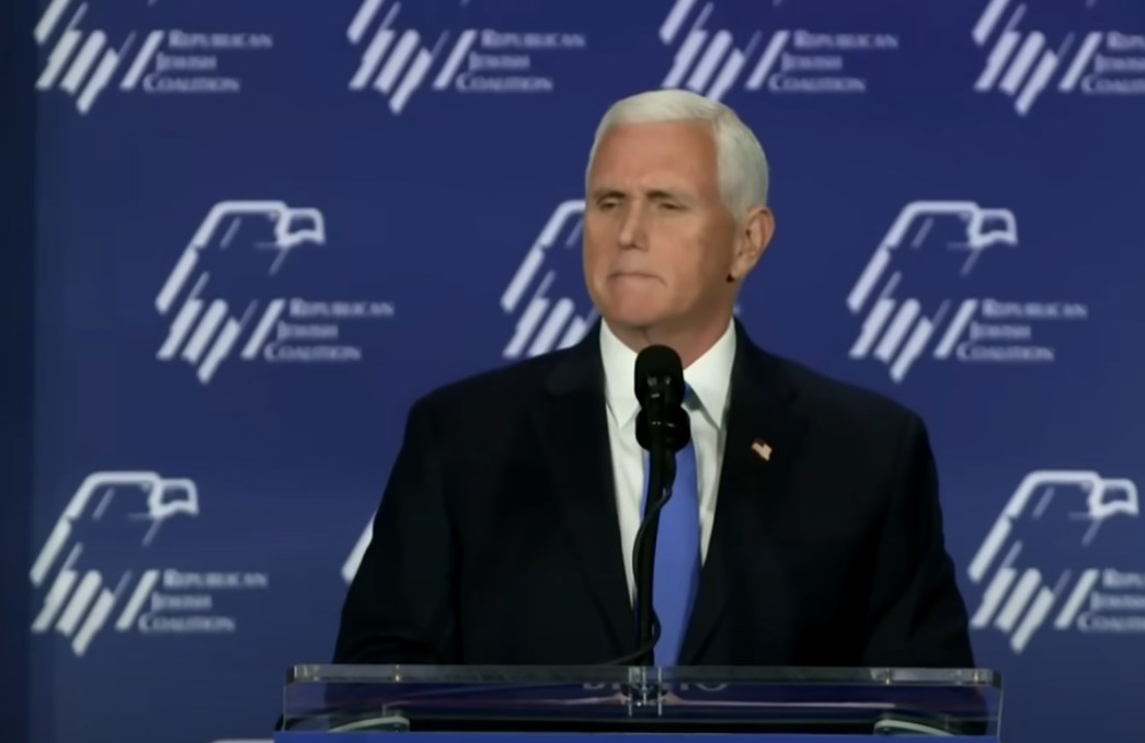 Pence delivering a speech